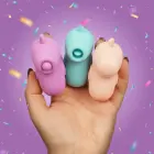 Unihorn Tip N Tease – valkājams pirksta vibrators – dinamiskas vibrācijas, silikons – zils — Foto 10