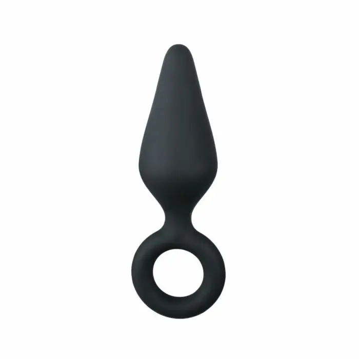EasyToys силиконовая анальная пробка с кольцом для извлечения – S – 7.2 cm – Черный