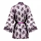Christine Lace Kimono Graceful Purple - Elegant Sheer Robe with Belt — Nuotrauka 5