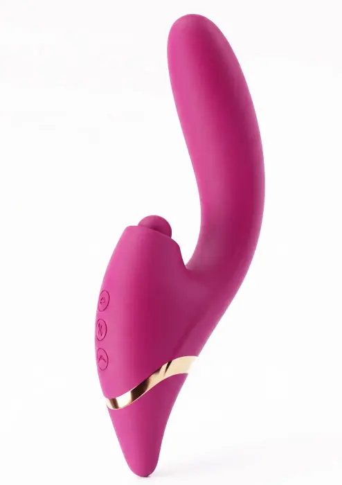 Triple Thrill Climaxer vibrators ar kustību – rozā