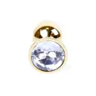 MyLove Toys Jewellery Gold analinis kištukas – 7 cm (2.8″) – Skaidrus — Nuotrauka 3