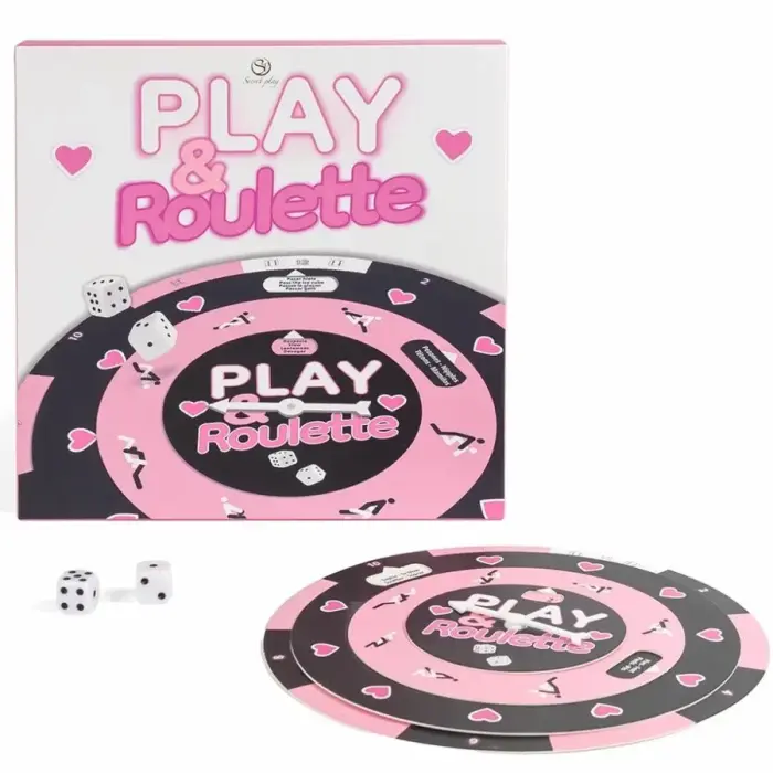 SecretPlay Play & Roulette daudzvalodu intīmo spēļu komplekts