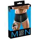Svenjoyment Herren Jock – men's sporty jock with white piping and zip – black – M — Photo 1