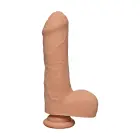 Neapgraizīts reālistisks ULTRASKYN dildo ar sēkliniekiem un piesūcekni – 18 cm (7″) – Miesas krāsa — Foto 2
