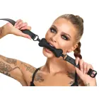Bad Kitty silikona suņa kaula knevelis – melns — Foto 2