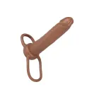 Accommodator kahekordse penetratsiooniga dildo – 13 cm (5.25″) – pruun — Foto 1