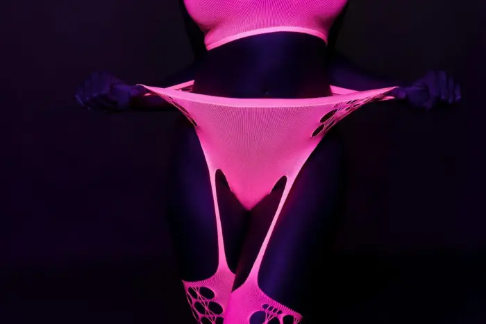 Two Piece with Crop Top and Stockings - Pink - XS/XL Foto 11