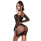 Сетчатый топ и юбка – чёрный – один размер Фото num