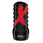 PDX Elite Air Tight Frosted Manual Masturbator – 19.1 cm – Clear — Photo 3