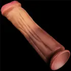 LoveToy Nature Cock – didelio dydžio dvislojis silikoninis realistiškas dildo – 30,5 cm — Nuotrauka 3
