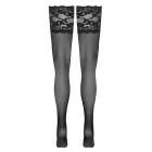 Cottelli Legwear Hold-Ups with Wide Lace – Black — Photo 8