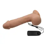 Baile Beautiful Johnson – vibruojantis realistiškas TPR dildo su sėklidėmis ir siurbtuku – 23,4 cm (9,2 colio) — Nuotrauka 4