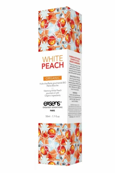 EXSENS – warming massage oil – white peach organic – 50 ml