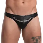 Svenjoyment Herren Rio стринги из искусственной кожи – чёрные — Фото 2