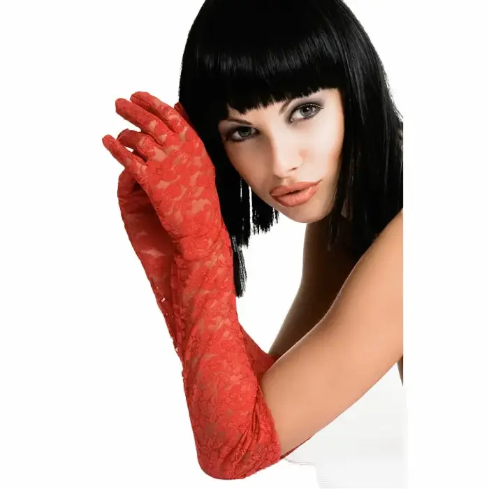 Chilirose CR 3071 Elegant Red Lace Gloves