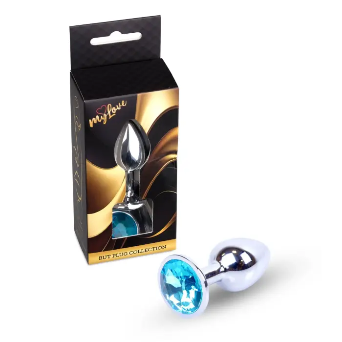 MyLove Toys Jewellery Silver анальная пробка – 7 cm – Синий