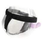 Fetish Fantasy Elite – breathable adjustable strap-on harness with silicone ring – black — Photo 3
