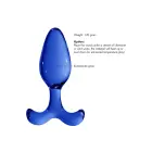 Expert stikla anālais spraudnis – 19 cm – Zils Foto 6