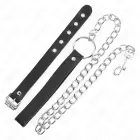 KINK Leather Ring with Adjustable Strap & Metal Chain 21.5x2 cm – Black — Photo 3