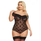 Kamila mežģīņu bodijs – melns – 3 XL — Foto 2