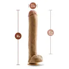 DR. SKIN Dr. Michael – eriti suur iminapaga PVC-dildo – Värv: pruunikas – 35,5 cm — Foto 3