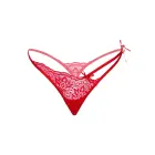 Gina mežģīņu stringi – sarkani – L/XL — Foto 4