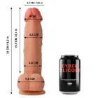 CYBERSILICOK Saul anatomisks dildo – 21 cm (8.3″) – miesas krāsa — Foto 2