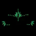 Ķermeņa rotaslietu uzlīmes – seja – spīd tumsā Foto 3