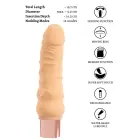 beau cœur Selon realistiškas vibratorius su judančia galvute ir masažo žiedu – 19.7 cm (7.75″) – kūno spalvos — Nuotrauka 10