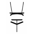 Christine Harness Cut-Out Bodysuit Partition – geometrinis dirželių dizainas, atidengta oda – juodas – S/M — Nuotrauka 5
