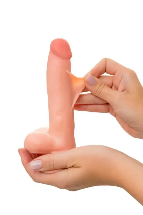 My Priceless realistlik dildo munanditega – 18 cm (7″) – nahavärv