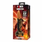 POWER MONSTERS Tyrannosaurus – fantazinis silikoninis dildo – dviejų spalvų – rudas ir juodas – 20,5 cm / Ø 5 cm — Nuotrauka 2