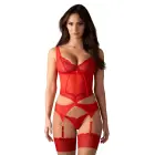 OBS Cupide Desir korsetes komplekts ar stringiem – sarkans – 2XL/3XL — Foto 1