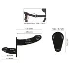 RC vibruojantis dvigubas strap-on – 15.5 cm — Nuotrauka 8