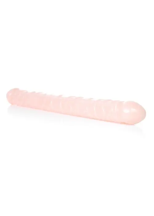Elastīgs dubultais dildo – ādas krāsa Foto 2
