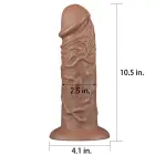 LoveToy Legendary Realistic Chubby Dildo – realistiškas dildo – PVC – kūno spalvos – 26,7 cm — Nuotrauka 2