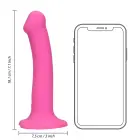 Nereālistisks vibrējošs dildo – vidējs – rozā — Foto 7