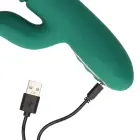 Tõukav jänese vibraator – 18 cm (7″) – roheline — Foto 9