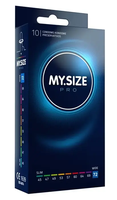 MY.SIZE PRO 72mm eriti õhukesed vegan-latekskondoomid – 10 tk