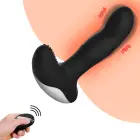 Silicone Prostate Massager with Pulsating Function, Heating and Remote Control – Black — Photo 14