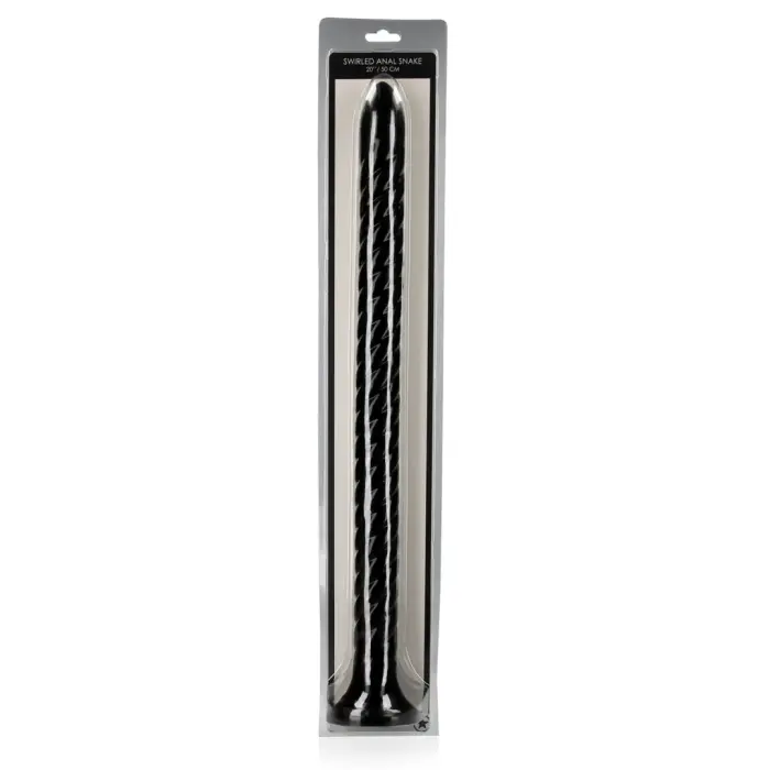 Swirled Anal Snake Dildo – 50 cm (20″) – Black