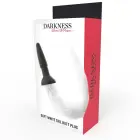 Darkness Silicone Plug with Decorative White Tail – M – Black — Photo 3