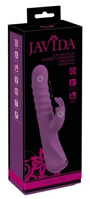 Javida 2 Function Rabbit Vibrator – 23.7 cm (9.3″) – Pink
