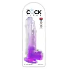 King Cock Clear 9" dildo – 24.8 cm (9.8″) – violetinis — Nuotrauka 1