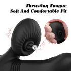 Vibrator with Licking, Thrusting and Heating Functions – 24.1 cm (9.5″) – Black — Photo 7