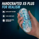 Blush Ypatingai realistiškas kūno spalvos masturbatorius – Ultra Soft X5 Plus, briaunotas ir su karoliukais – 14 cm (5.5″) — Nuotrauka 5