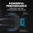 Pulsar - Neigiamos slėgio siurbimo ir vibracijos masturbatoriaus siurblys – Gun Metal Photo