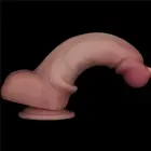 LoveToy Vibrating Sliding Skin Pro II Dual Layer Silicone Dong – вибрирующий двухслойный силиконовый фаллоимитатор – беспроводной пульт – 20,3 см — Фото 17