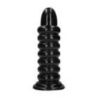 Spiral Force tekstūruotas analinis kištukas su siurbtuku – 23.5 cm (9.2″) – Juodas — Nuotrauka 8