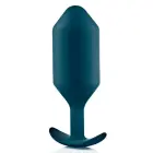 b-Vibe Snug Plug 6 – anālais spraudnis ar atsvaru, silikons – tumši zils – 16 × 5,5 cm — Foto 2